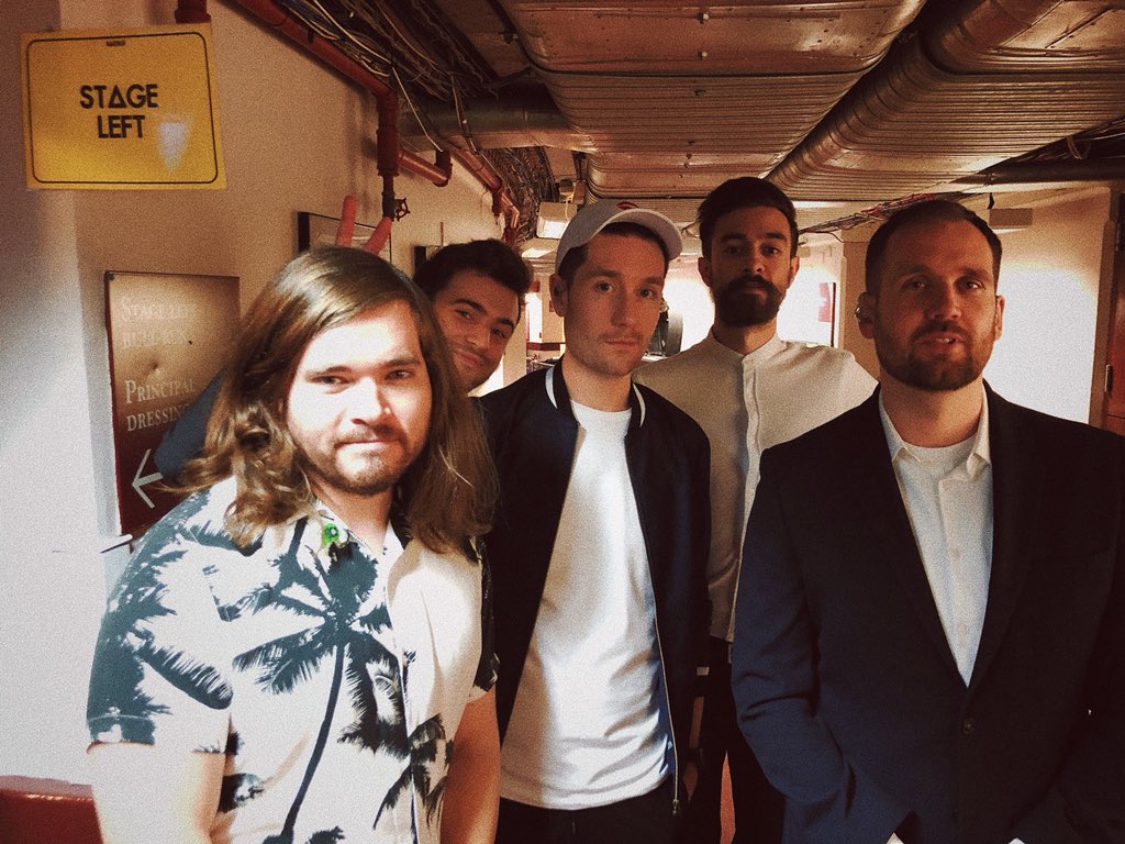 bastille's tweet photo. Us lot before heading onstage at Royal Albert Hall https://t.co/tu8V3PwmJA https://t.co/r5IBIKM7CU