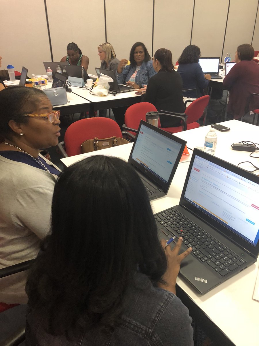 Bianca_Hackney's tweet image. Ts sharing their #LearningModel units and providing each other w feedback. @FWISDCurriculum @engage_learning