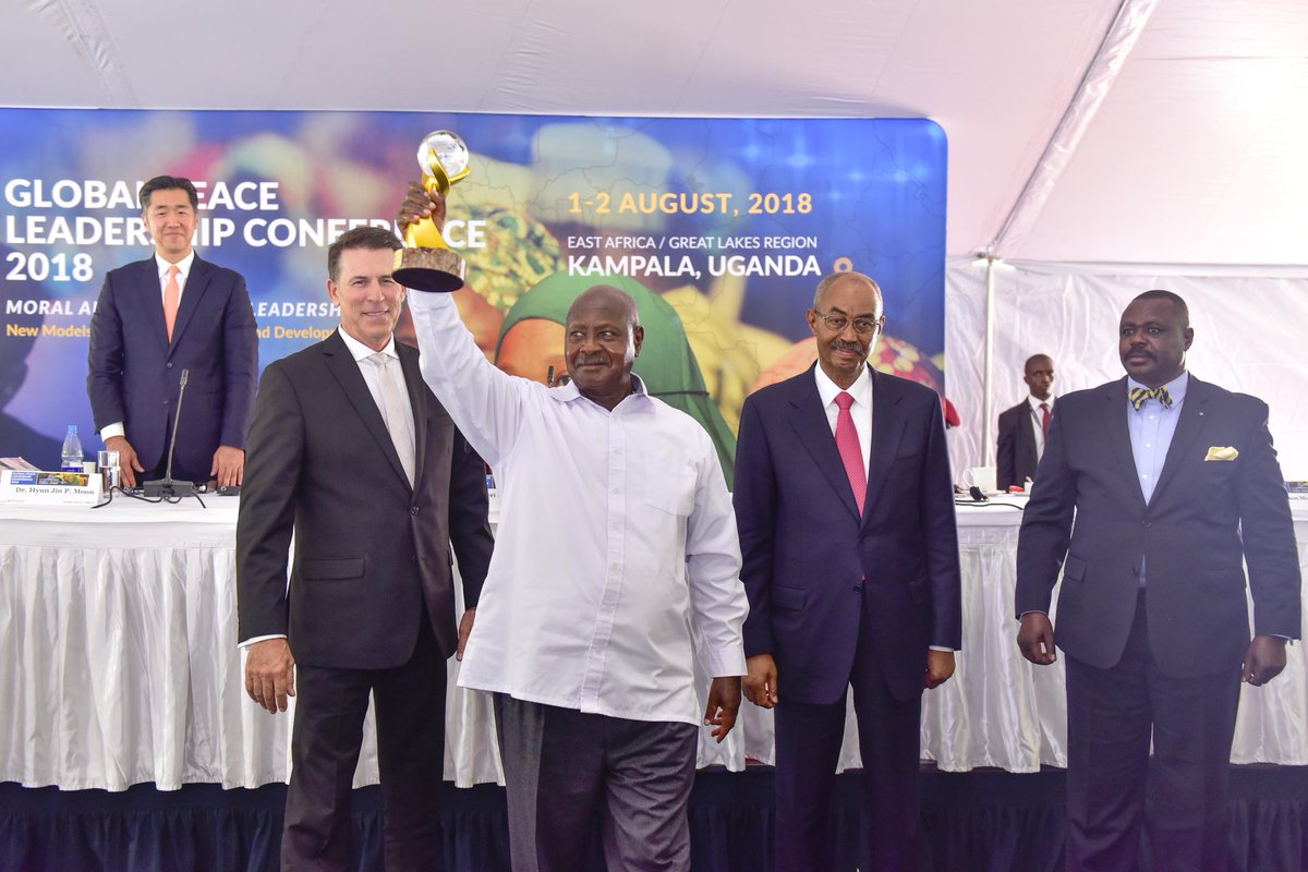 KagutaMuseveni's tweet image. I thank the organizers for giving me the Global Peace Award for Uganda&apos;s role in stabilizing the Great Lakes Region. This recognition is for all Ugandans. I might lead the way, but Ugandans collectively have contributed to efforts of ensuring that we have a stable region.