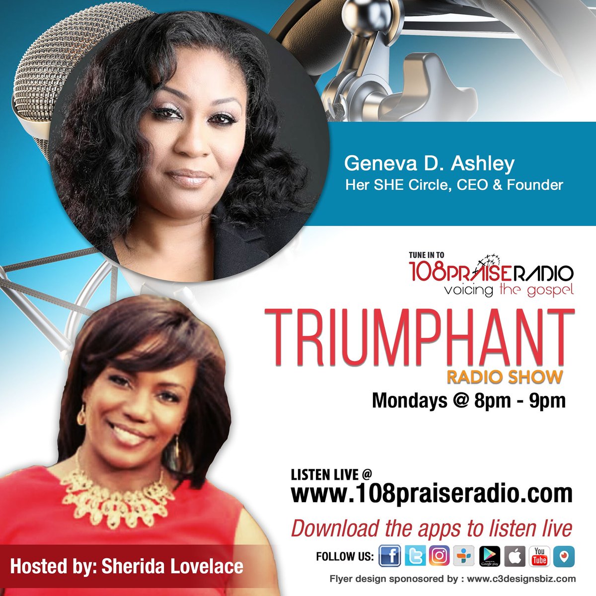 SheridaLovelace's tweet photo. #SHEIsIntentional! 💫 JOIN ME and meet my sister, friend and Special Guest, the CEO and founder of "Her SHE Circle," IN-STUDIO on AUGUST 6th! 
#BEINTENTIONAL! 😉 #CrownOn
#TheTriumphantRadioShow#108PraiseRadio#MONDAYS 8EST https://t.co/oxCN1jQinS