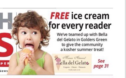 AriehMiller's tweet photo. Dear @JewishNewsUK (@CohenJust @Mendelpol @richferrer). Your front cover this week is important and thank you for sharing. To shed some hope on all of this, could you please share page 31! #AskingForAFriend #IceCreamFan #DietStartsTomorrow #TomorrowNeverComes https://t.co/abWnoibLll