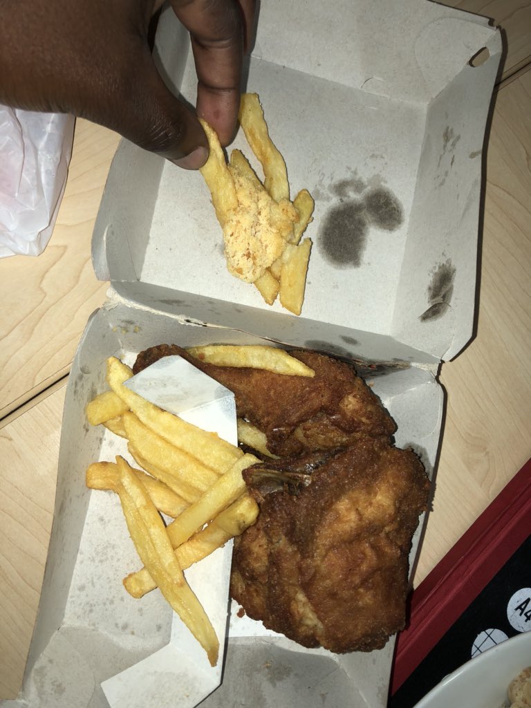 Ero92870504's tweet photo. @ChickenLickenSA Dear Chicken Licken i am so disappointed with the quality of your food we bought  rock my soul at Chicken Licken Germiston next to Spar to our horror your chips had some sort of growth on them, I am so hungry and I am so scared to eat your food ever again https://t.co/ZuL1N2wB6J