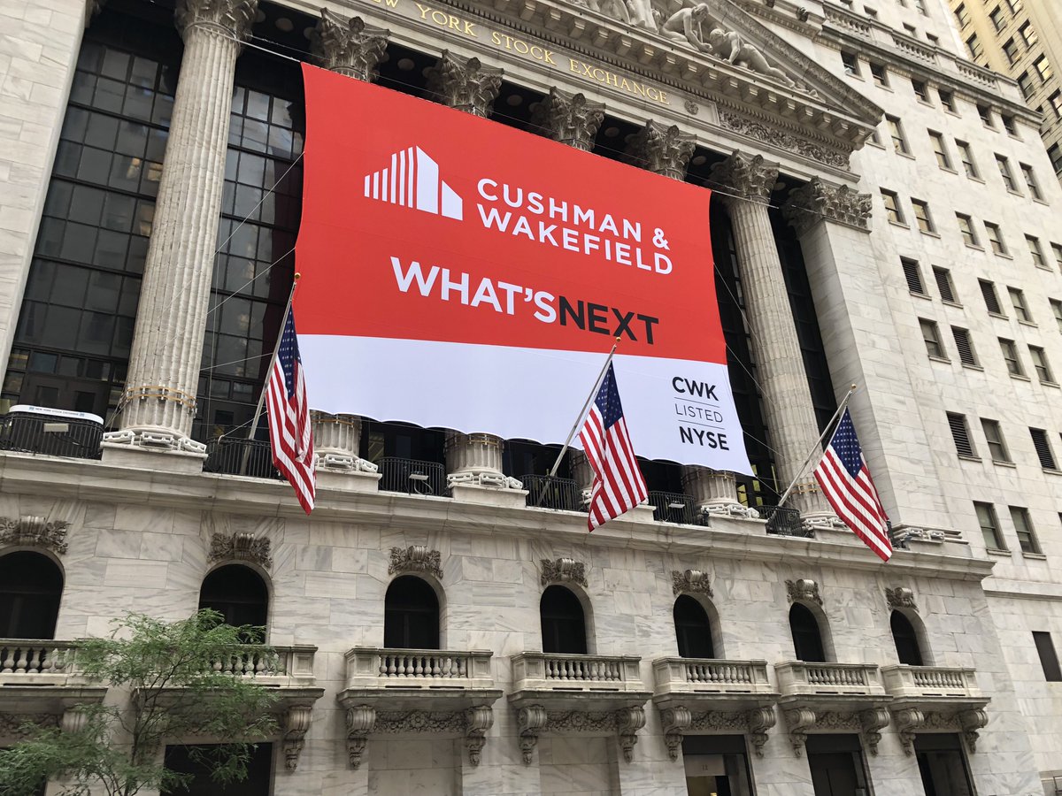 Today, in the same city that our company was founded 101 years ago, Cushman &amp; Wakefield debuts at one of the most iconic pieces of real estate in the world. Follow <a href="/NYSE/">NYSE 🏛</a> to watch us ring the Opening Bell.