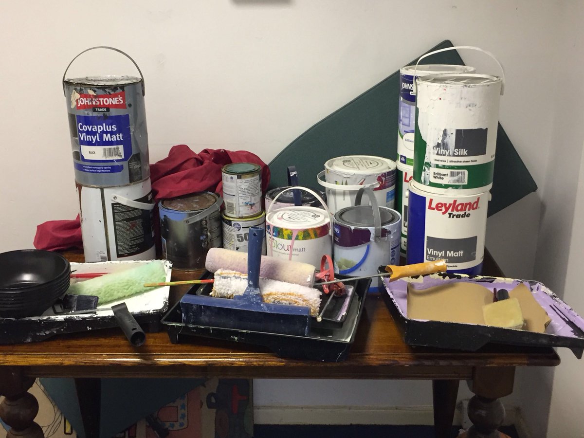 Look at all these pairs donated to us. Can’t wait to get to work  🎨 #ncs #salfordyouthday2018