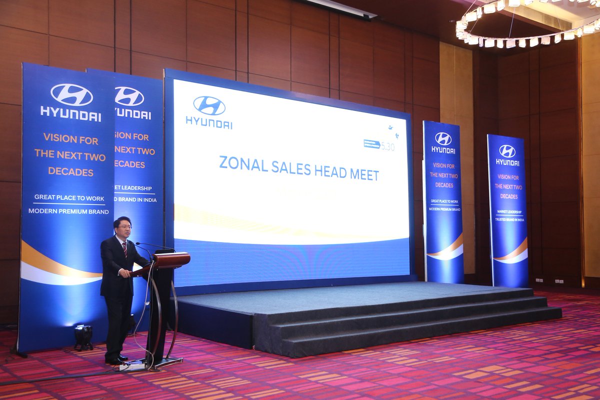 JBSemg's tweet photo. #Hyundai Zonal Sales Head Meet organised at #HyattRegency #Chandigarh #EventManagement #StageSetup https://t.co/yoAMFI7cPF