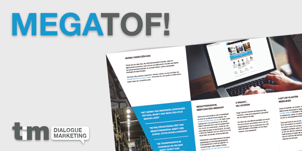 TIMDM's tweet photo. Naast de restyling van het MegaTyre logo hebben we ook deze mooie brochure vorm mogen geven! #wordenweblijvan Meer cases bekijken? Ga naar https://t.co/pCqi6vhKOu https://t.co/kQLOSfy6Sm