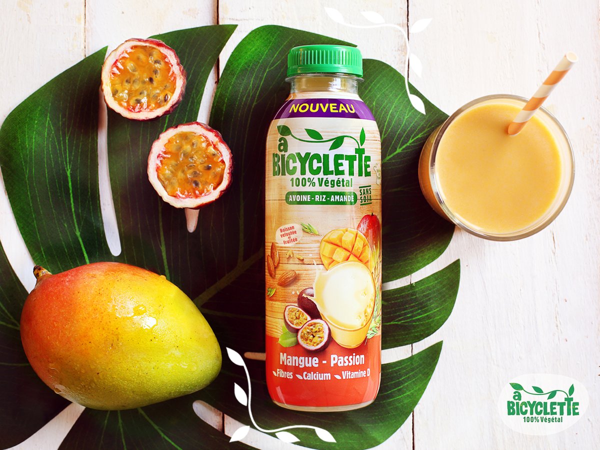 ABicycletteFR's tweet photo. Pour une pause végétale fraiche et fruitée dans votre été, testez notre boisson mangue passion. Vous aimez ? https://t.co/g8Gej9X9ye