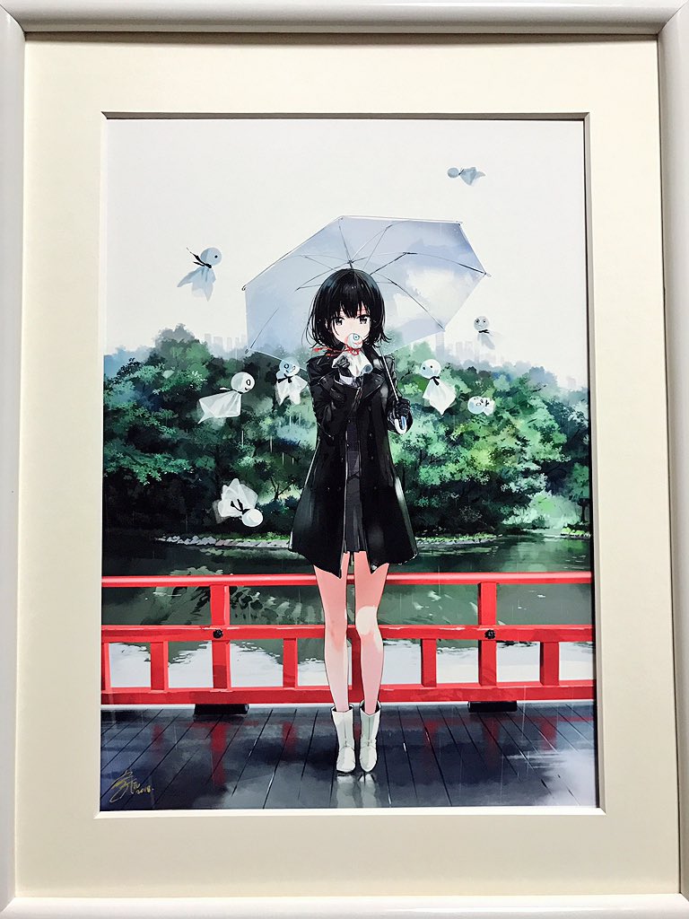 先日予約を承りました直筆サイン入り複製原画「あめおんな」、一昨日