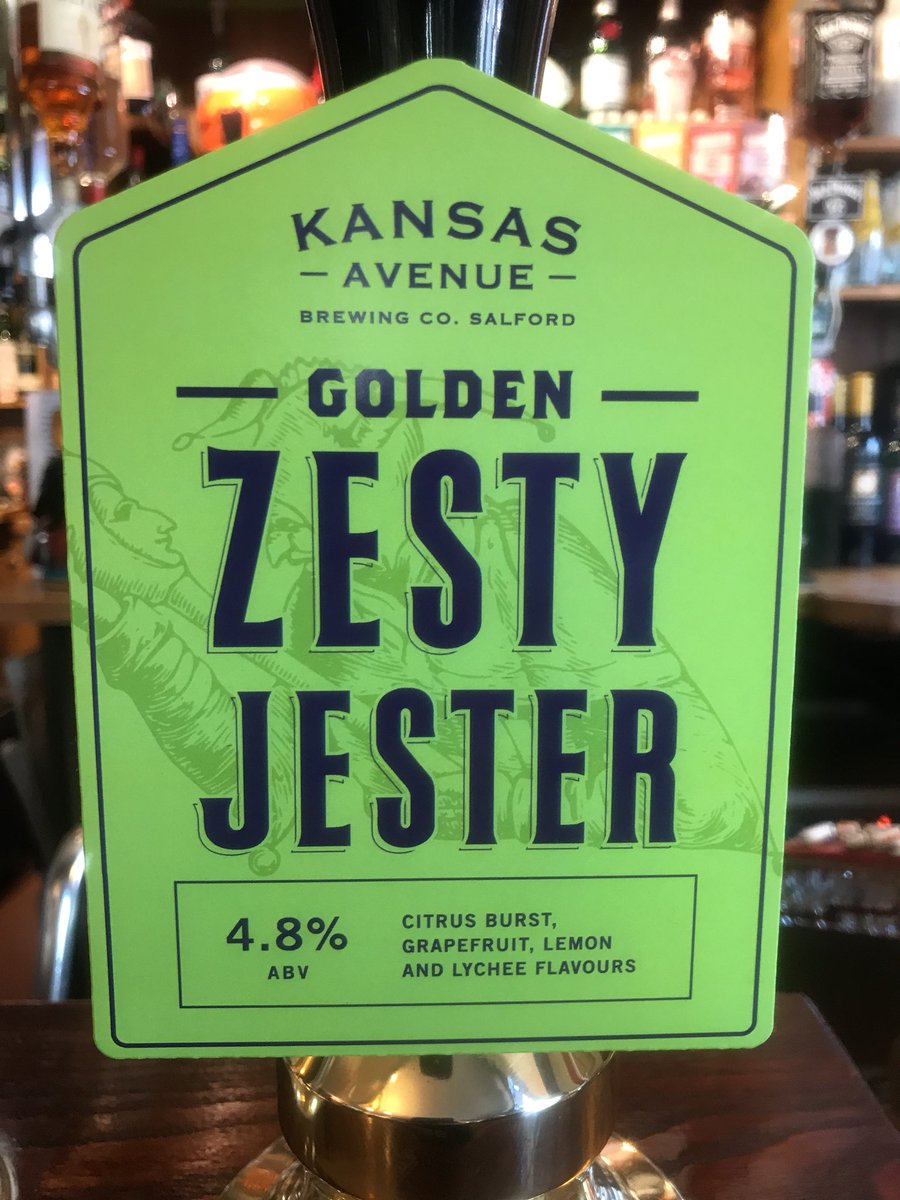POWBrighton's tweet photo. Now serving Kansas Avenue Golden Zesty Jester, a lovely citrusy beer for a hot day.  @ShepherdNeame #brighton @RealAleNet @drinkinbtn https://t.co/r53tHSyeyO