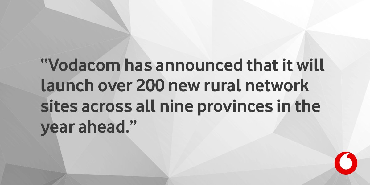 Vodacom's tweet photo. Today, we hosted our Vodacom Network Roundtable discussion and we’re excited to announce that we will be launching over 200 new rural network sites in the year ahead. #VodacomNetwork https://t.co/B9kaxL448C