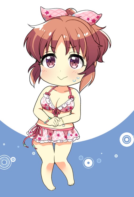 安部菜々 「水着菜々 」|みづしま亜留のイラスト