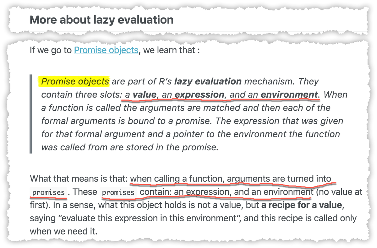 dataandme's tweet photo. Great break-down, definitions, and worthy read ππ
"About lazy evaluation" βοΈ @_ColinFay
https://t.co/coLJrWjJdn
#rstats #lazyeval https://t.co/20jpPwq95e