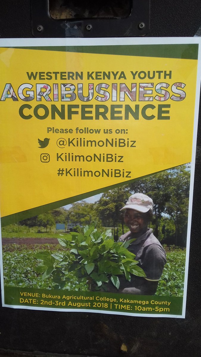 Esendivictor's tweet photo. #kilimonibiz Youth are the answer to food security in world. Exploring opportunities for youth in Agribusiness @MunjuaM @APF_Kenya https://t.co/7BAyWOLPvP