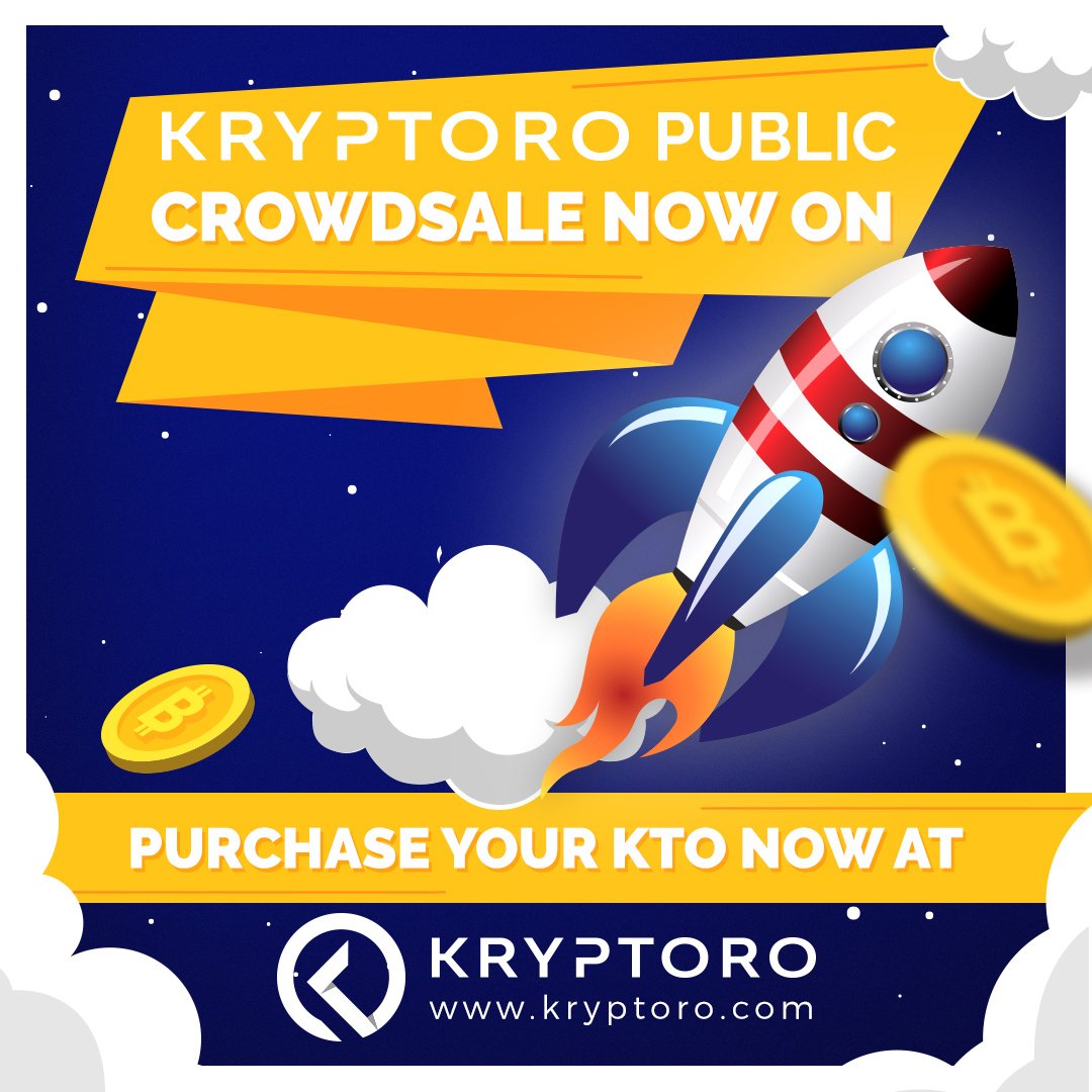 kryptoro's tweet photo. The Public sale for Kryptoro Exchanges native token, KTO, is now LIVE! Visit : https://t.co/ddkCll1tB8 to participate in the crowdsale, view our whitepaper and check out our team! Kryptoro will be the safest, easiest way to trade your cryptocurrencies! https://t.co/Dq3aLEfqeW