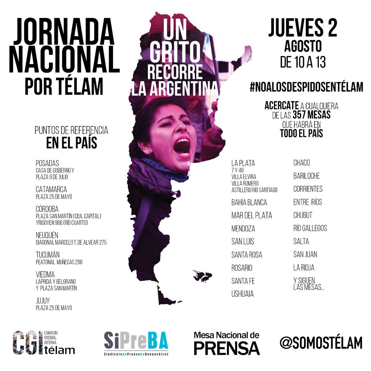 Hoy Todxs Somos Télam! #gritonacionalPorTelam