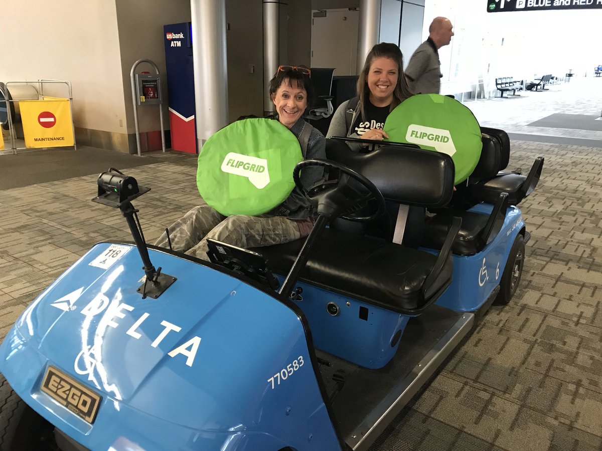 GuysBride's tweet photo. This is how we roll. @bmilla84 @Delta Thank you @Flipgrid for a FUN & POWERFUL conference. #FlipGridFever #flipgridLIVE #amplifystudentvoice #studentvoicecon18 https://t.co/OPBPqskYvx