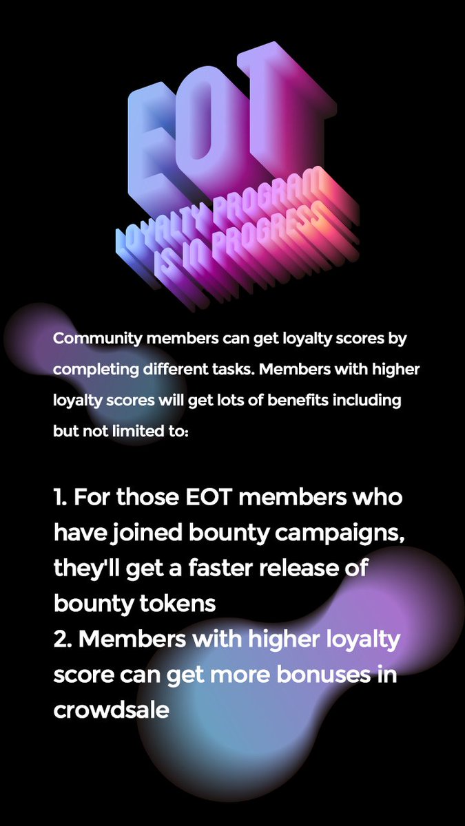 EonToken's tweet image. Want a bonus in EOT Crowdsale? More benifits in EOT Loyalty Program: buff.ly/2vtbp0Z

#EOT #Crowdsale #Blockchain #games