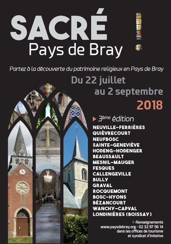 Sacré Pays de Bray c'est tout l'été : du 22 juillet au 2 septembre 2018 !