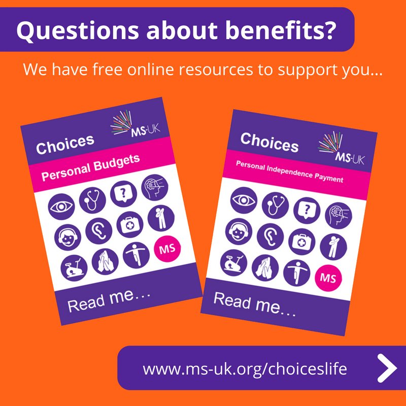 If you have questions about #PIP or #PersonalBudgets, check out our Choices leaflet online today... #personalindependencepayment #benefits #MS #MultipleSclerosis ms-uk.org/choiceslife