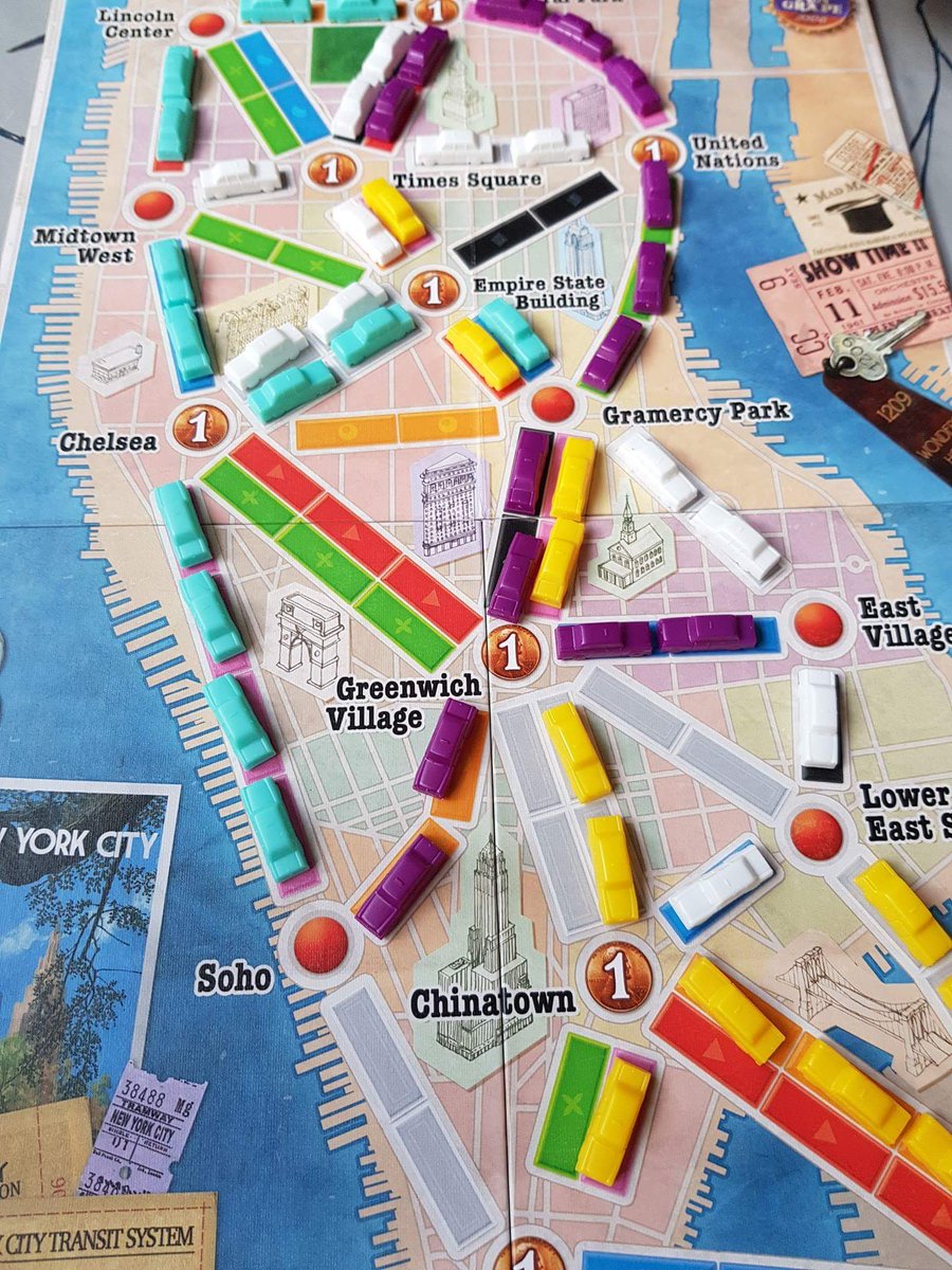 Playopolis's tweet photo. New in from tomorrow we have Ticket to Ride : New York from @days_of_wonder
Had a test play recently. A great little introduction to ticket to ride games, or perfect if you fancy a quick game as it is so easy to learn and plays in less than 20 minutes. #tickettoride #Playopolis https://t.co/cxlAW8Vgle