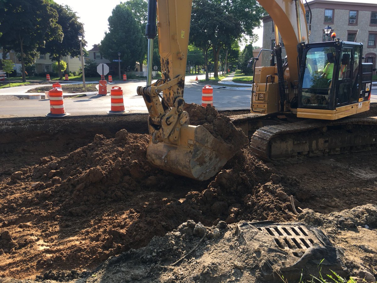 Making sure the road base is optimally prepared by excavating poor soils and preparing the subgrade is a critical component of ensuring the longevity of the roadway. Stantec is onsite monitoring the construction of Wilson Drive. <a href="/stantec/">Stantec</a> #Construction #GreenInfrastructure