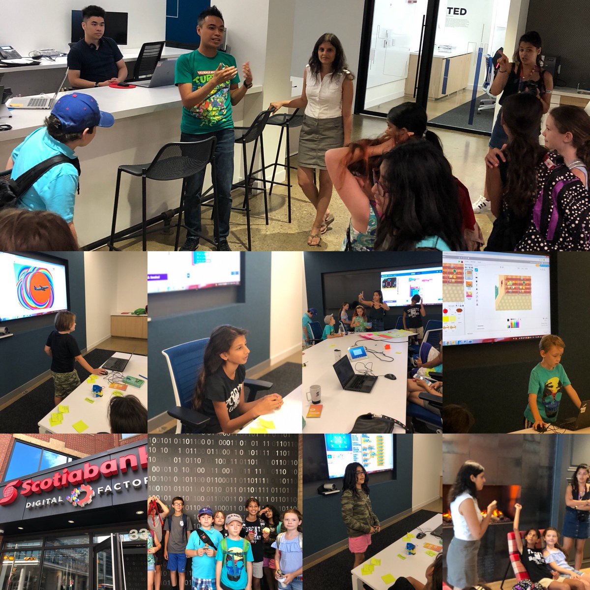 codeithacks's tweet image. So grateful to @scotiabank Digital Factory for hosting our young #coders to share their coding projects &amp;amp; enhance their #technologyCamp experience. Campers had a blast getting to see professional life in action. They loved presenting &amp;amp; got valuable feedback!
#scotiadf #codeCamp