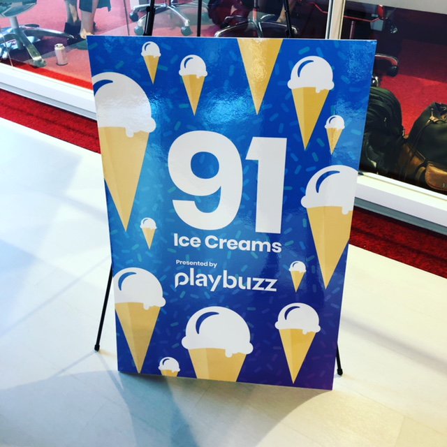 PlaybuzzBiz's tweet image. We went to @UMWorldwide with ice cream from Van Leeuwen to celebrate 91% brand lift (as reported by @Nielsen) when brands use our products!

Plus, there's nothing quite like *engaging* with delicious ice cream. (See what I did there?) #GettingBuzz #Branding #Playbuzz #IceCream