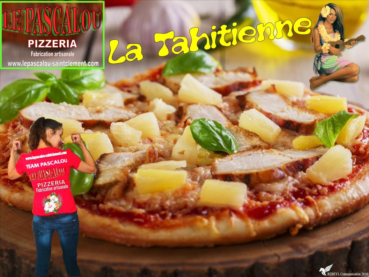 lepascalou34's tweet image. Ce mois-ci, la pizzéria Le Pascalou de Saint-Clément vous propose La  Tahitienne, une pizza fraiche et originale de saison, composée de  tomate, jambon, ananas, olives, emmental et mozzarella.
 A très bientôt, dans notre restaurant !