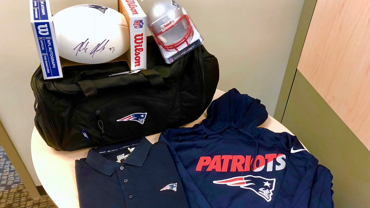 Patriots's tweet photo. Another day of #PatsCamp, another chance to win! 

RT to enter to win a @RobGronkowski autographed football &amp; #Patriots prize pack, courtesy of @Optum. 

#PatsPracticeYouWin rules: https://t.co/7a6SXWdBNk https://t.co/LSkmhKjs7n