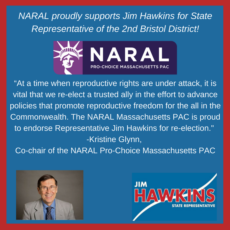 Representative Jim Hawkins (@jimhawkins4rep) on Twitter photo I'm proud to be endorsed by <a href="/ProChoiceMass/">prochoicemass</a>! I support NARAL's efforts in fighting for women's access to abortion care, birth control, paid parental leave and protections from pregnancy discrimination.
#mapoli
#hawk4attleboro I'm proud to be endorsed by <a href="/ProChoiceMass/">prochoicemass</a>! I support NARAL's efforts in fighting for women's access to abortion care, birth control, paid parental leave and protections from pregnancy discrimination.
#mapoli
#hawk4attleboro