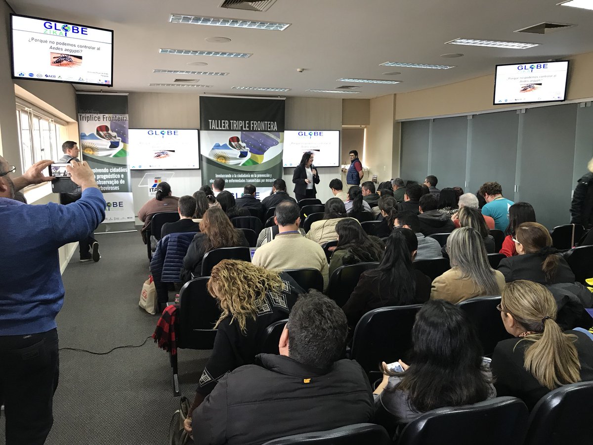 adrianarden's tweet image. Ya estamos en el workshop “triple frontera: involucrando a la ciudadanía en el pronóstico y observación de enfermedades transmitidas por mosquitos” con equipos de Salud y educación de brasil, argentina y paraguay #GlobeProgram @GLOBEProgram #zika