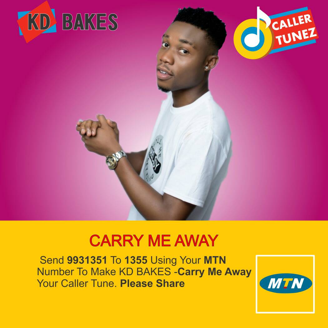shattap_com's tweet image. Let’s Hear it on your caller tunes now!

Send 9931351 to 1355 using your MTN number to make @Kdbakes8  -&apos;Carry Me Away&apos; your caller tune
Thank you!!!