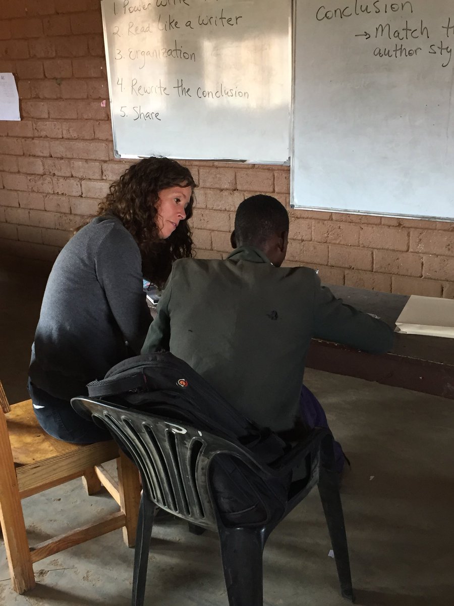 Enjoyed reading like a writer today with grade 8 students. #schoolofhope #zambia