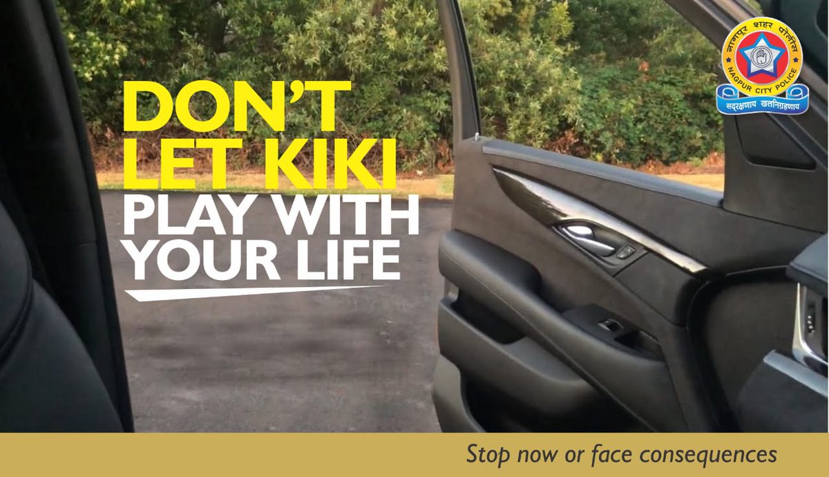 NagpurPolice's tweet photo. Jumping out of a moving vehicle &amp; dancing on the road is never a great idea
#KikiKills #InOurFeelings #KikiChallenge #SafeNagpur #InMyFeelings #Nagpur #NagpurPolice  @vrNagpur @CPPuneCity @CMOMaharashtra @nagpur24x7 @RedFMIndia 
If u see such challenge call us on 0712 2 56 11 03 https://t.co/HYvODxipEi
