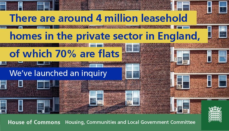 CommonsHCLG's tweet image. We’re inviting written submissions to our inquiry on leasehold reform until Friday 7 September. To find out more and submit written evidence, visit: goo.gl/v7dW4X