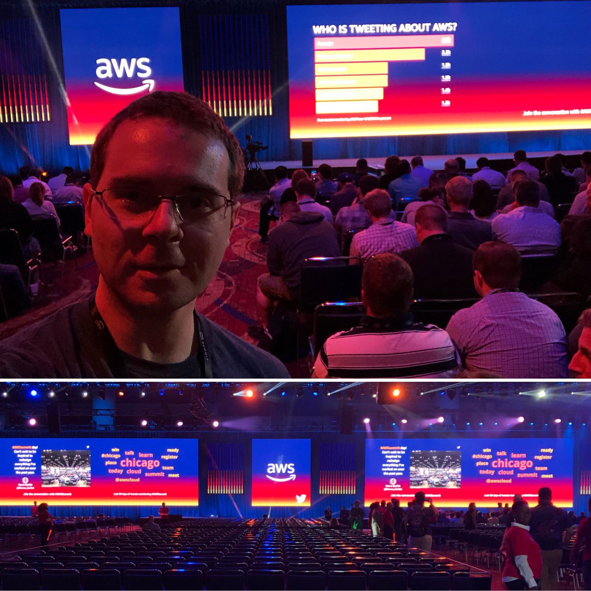 QuadStack's tweet photo. Excited to hear about all of the innovations @awscloud is bringing forward! Looking forward to hearing @stephenorban discuss #cloud and new digital solutions! #AWSSummit #Amazon @EPAMSYSTEMS #TeamEPAM https://t.co/X0mORVYl8J