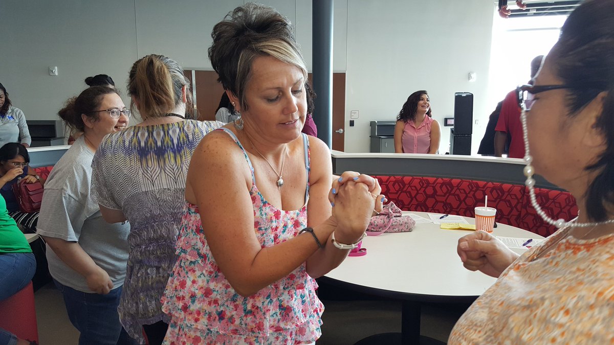 DrHodgin's tweet photo. #ManorISD teachers practicing a brain break #DestinationManor #MPACTManor https://t.co/wHtdy5b9zF