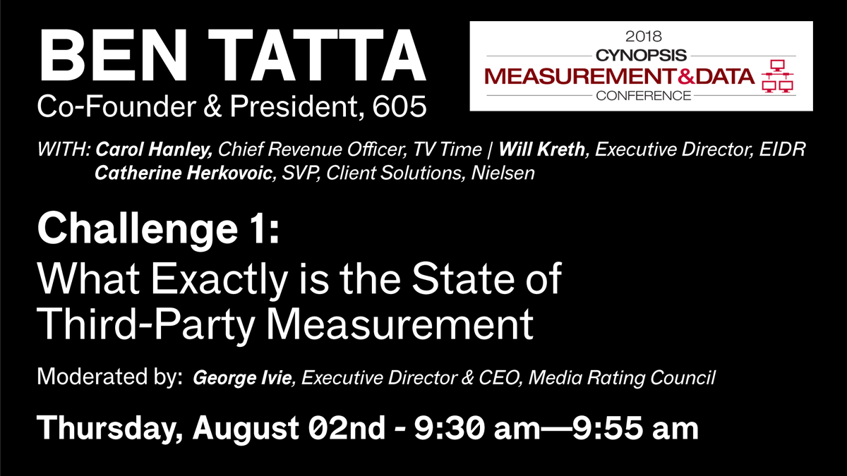 605Data's tweet photo. With a higher demand from advertisers requesting third party measurements, just what metrics are most important? Read more on Ben's session: https://t.co/GHqfCvABlo
#605data https://t.co/H4nFbatCMr