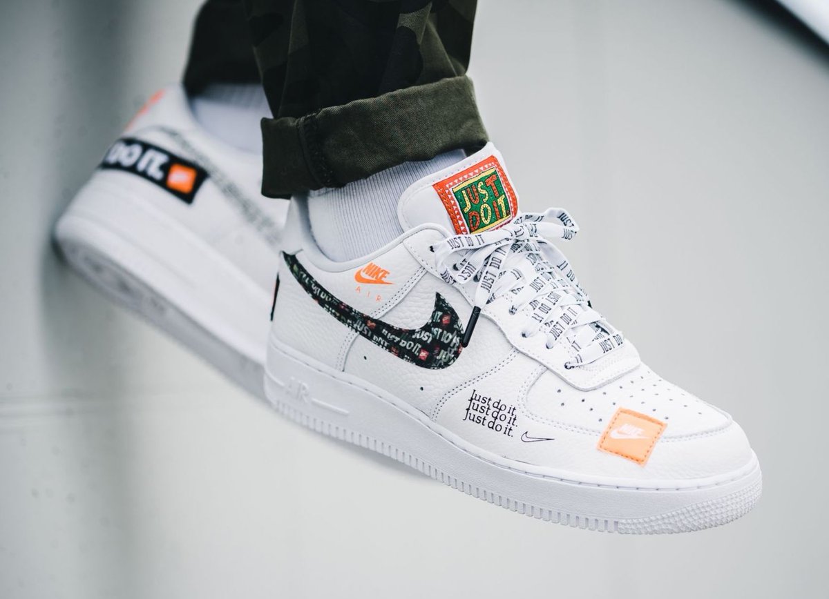 nike air force 1 just do it on feet