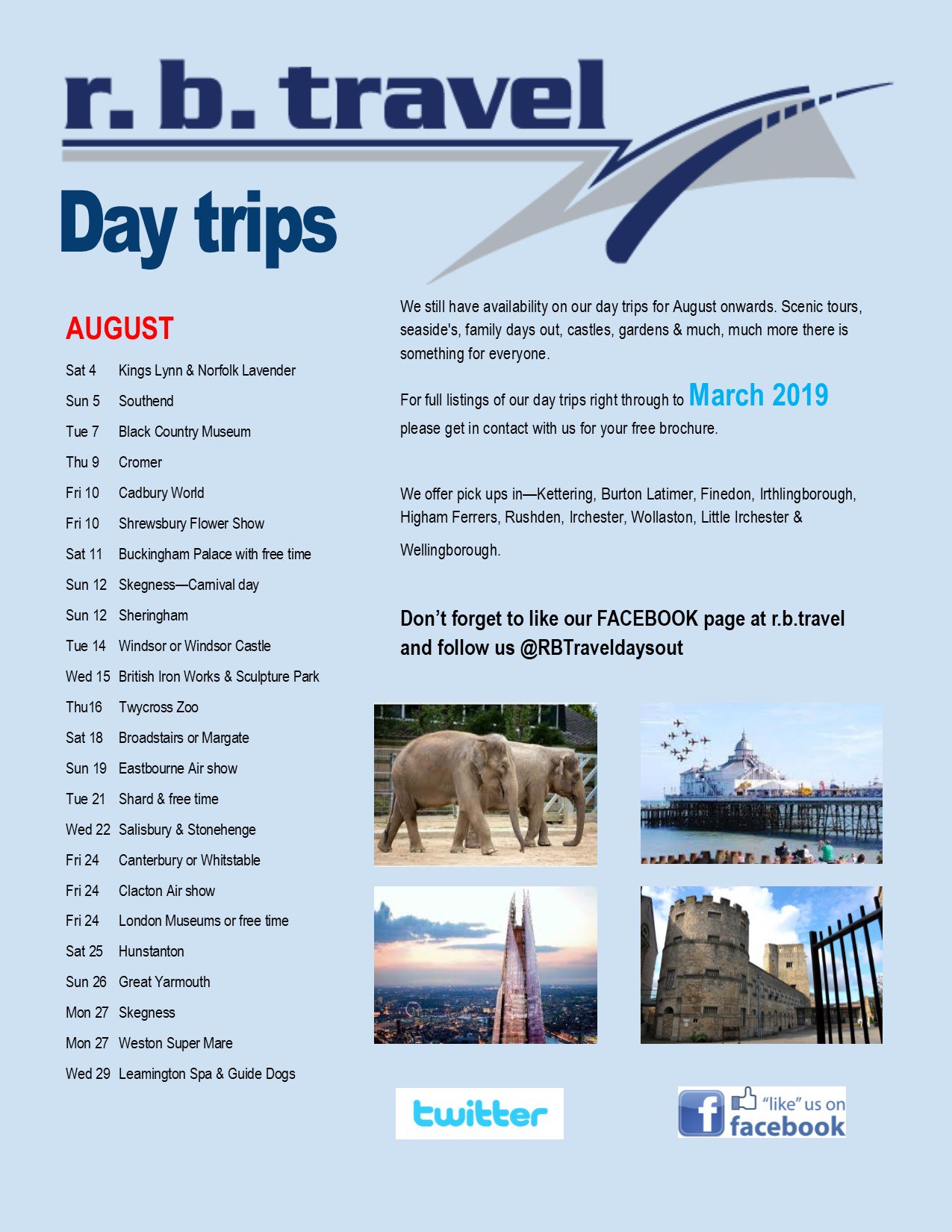 RB Travel excursions on Twitter