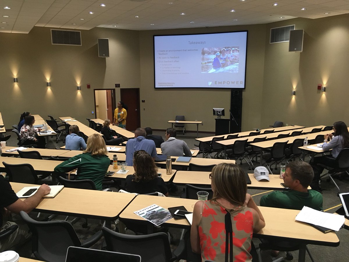 AmyHoganTV's tweet photo. .@binghamtonu is holding a summit for student athletes, coaches, and administrators on the challenges surrounding college athletics. The presentation going on right now is giving advice on communication with student athletes. https://t.co/tFbI4EdPd7