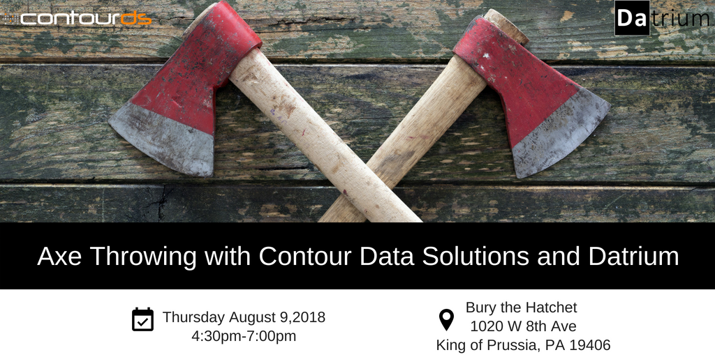 contourds's tweet photo. SPOTS ARE RUNNING OUT! Register now to join Contour Data Solutions and Datrium for axes & ale on August 9th at Bury the Hatchet! Registration link: https://t.co/8RvHlM9J8H #BurytheHatchet #AxeThrowing #AxesandAle #ThrowAxes #DrinkBeer #KOP #WorkHardPlayHard #Axeciting #Networking https://t.co/X1Z7mb7UgU