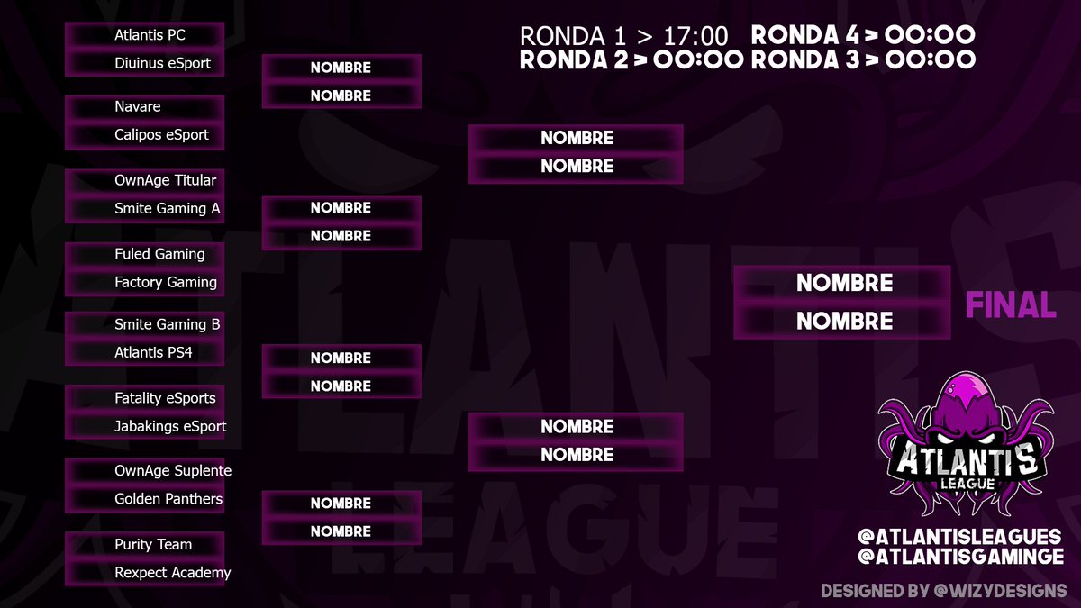 AtlantisLeagues's tweet photo. ¡Aqui vienen los partidos de la @AtlantisLeagues!

Los 4 partidos de arriba seran mañana viernes a las 17:00 hora española ( Podra cambiarse )

Y los otros 4 de abajo el Sabado ( tambien se puede cambiar el horario del partido ) https://t.co/Llclt0xMqw