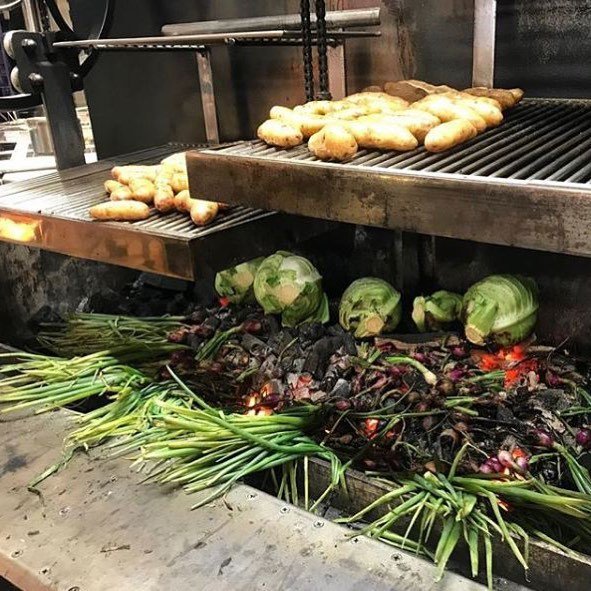 Vegetables on the coal fired grill at Yotam Ottolenghi's new restaurant <a href="/rovi_restaurant/">ROVI</a>, which has just received an excellent review from Fay Maschler in the Evening Standard, and will be covered in our weekly Press Roundup, published tomorrow. We've be… ift.tt/2LXfvsr
