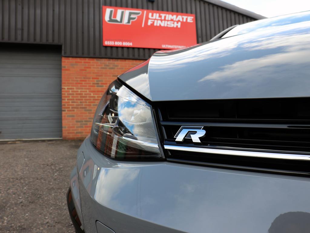 UltimateFinish's tweet photo. Track-inspired #VW #GolfR. New Car Protection usually doesn't involve #machinepolishing, but the Urano Grey paintwork was reasonably soft, so there were blemishes to remove. It was a prime candidate for @GtechniqUK #CSUltra protection! #NCP @VW_OC https://t.co/Xehgdy3Kfd https://t.co/pfvEZUXNCh