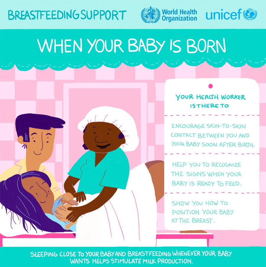 Early initiation of #breastfeeding, within 1 hour of birth, protects newborns from acquiring infections.

Breastfeeding saves lives! 🤱

bit.ly/2AzDud3