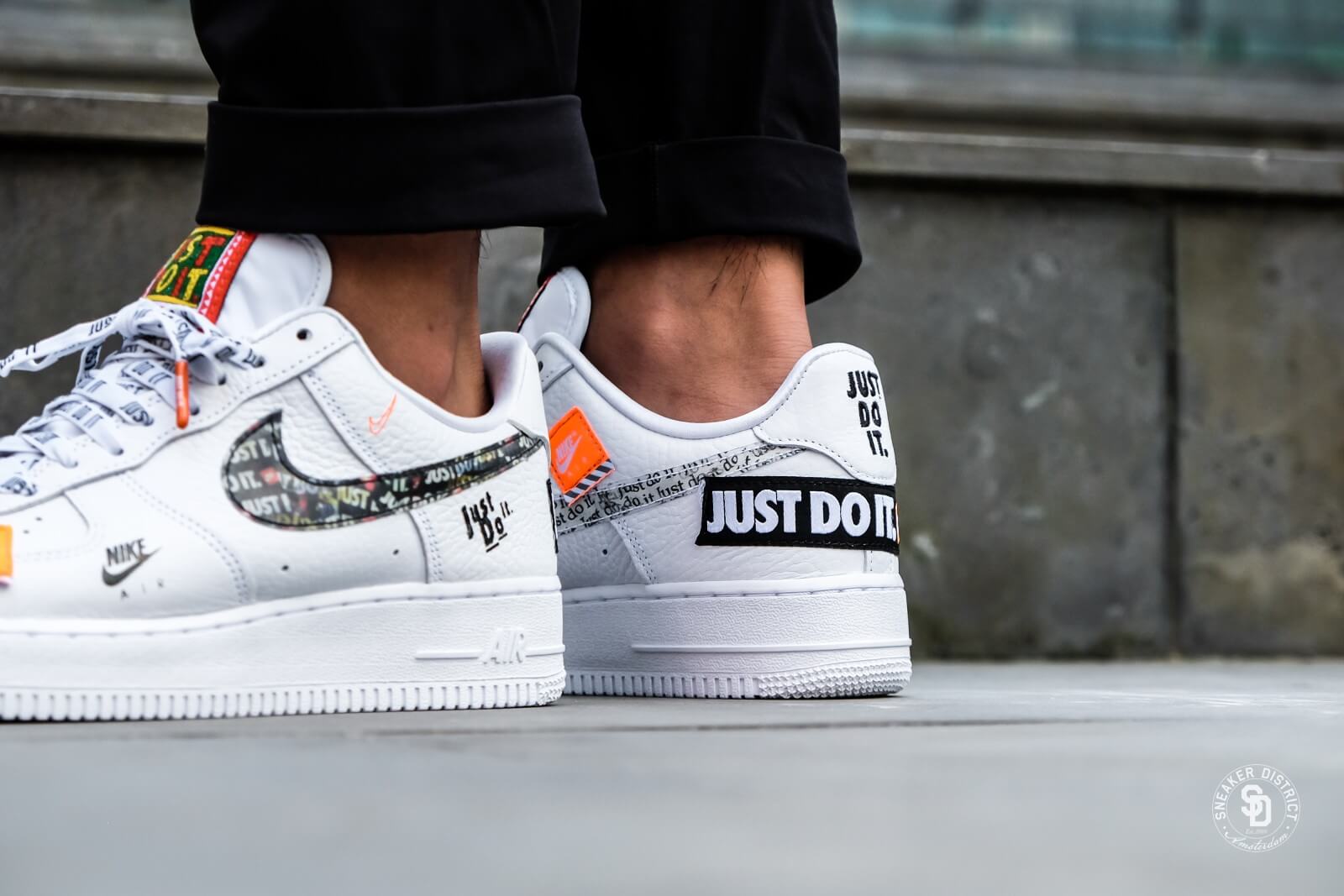 air force 1 just do it white footlocker