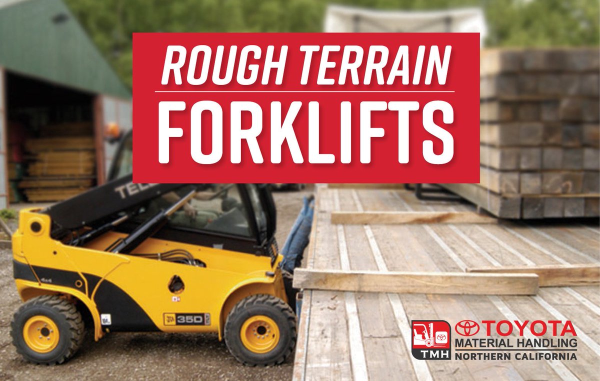 All terrain forklifts get the job done with 4WD, high clearance and tractor tires. Learn more about #forklifts made for heavy lifting and rough terrain: hubs.ly/H0d8SnF0 #allterrainforklift #roughterrainforklift #salinas #sacramento #fresno #eastbay #forklfit #livermore