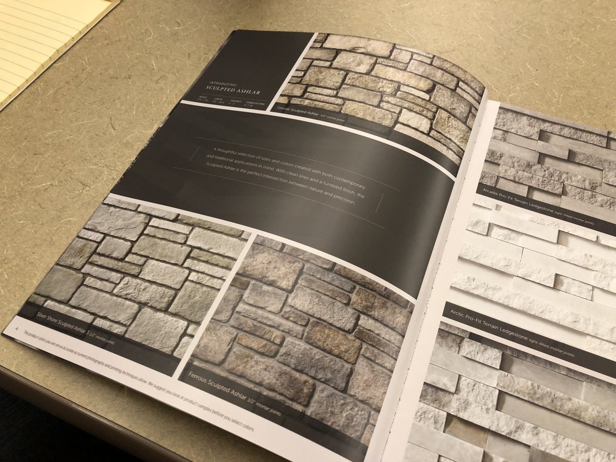 Glad to have Joe our <a href="/Cultured_Stone/">Cultured Stone</a> rep and Paul from <a href="/InstoneCo/">Instone</a> in the office this week showcasing the new Sculpted Ashlar line.
