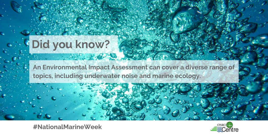 #DidYouKnow?
An Environmental Impact Assessment can cover a diverse range of topics, including marine ecology and underwater noise: bit.ly/2KkJSo7
#NationalMarineWeek